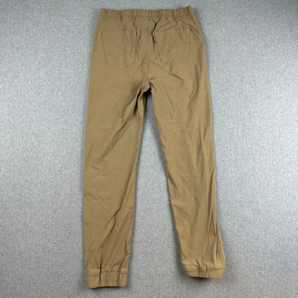 Levi's Jogger Boys L Brown Jogger Pants Elastic Waist‎ Drawstring Stretch Chino